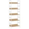 vidaXL Shelf Cabinet | Oak and white | Engineered wood, steel