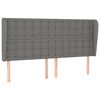 vidaXL Headboard with Ears Dark Grey 163x23x118/128 cm Fabric