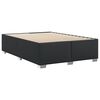 vidaXL Bed Frame without Mattress Black Double Faux Leather
