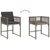 vidaXL 17 Piece Garden Dining Set with Cushions Grey Poly Rattan