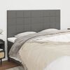 vidaXL Headboard Dark Grey 200x5x118/128 cm Fabric