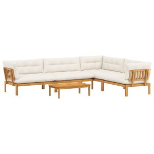 vidaXL 5 Piece Garden Pallet Sofa Units Solid Acacia Wood Natural