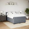 vidaXL Box Spring Bed with Mattress Dark Grey Double Velvet