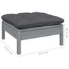 vidaXL 5 Piece Garden Lounge Set with Cushions Grey Pinewood