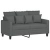 vidaXL 4 Piece Sofa Set with Pillows Dark Grey Fabric