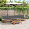 vidaXL 4 Piece Garden Pallet Sofa Set with Cushions Solid Wood Acacia