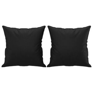 vidaXL Throw Pillows 2 pcs Black 40x40 cm Faux Leather