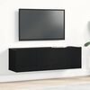 vidaXL TV Cabinet Black Oak 100 x 30 x 30 cm Engineered Wood