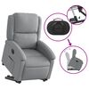 vidaXL Electric Stand up Recliner Chair Light Grey Fabric