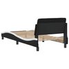 vidaXL Bed Frame "Dover" Black&White 90x190 cm Faux Leather