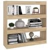 vidaXL Book Cabinet/Room Divider Sonoma Oak 100x30x103 cm