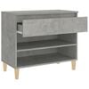 vidaXL Shoe Cabinet Concrete Grey 70x36x60 cm Engineered Wood