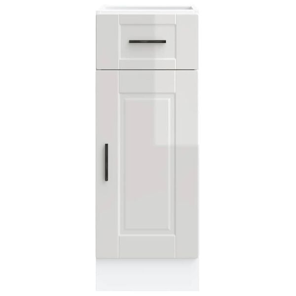 vidaXL Kitchen Base Cabinet&nbsp;Porto High Gloss White Engineered Wood