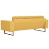 vidaXL 3-Seater Sofa Fabric Yellow