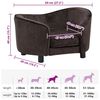 vidaXL Dog Sofa Brown 69x49x40 cm Plush