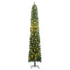 vidaXL Slim Christmas Tree 300 LEDs & Ball Set 300 cm