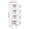 vidaXL Locker Cabinet White 38x45x180 cm Steel