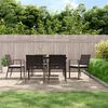 vidaXL Garden Chairs with Cushions 6 pcs Brown 56.5x57x83 cm Poly Rattan