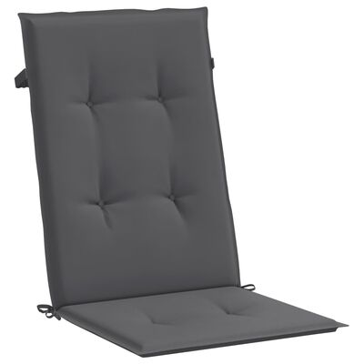 vidaXL Garden Highback Chair Cushions 4 pcs Anthracite 120x50x3 cm Fabric