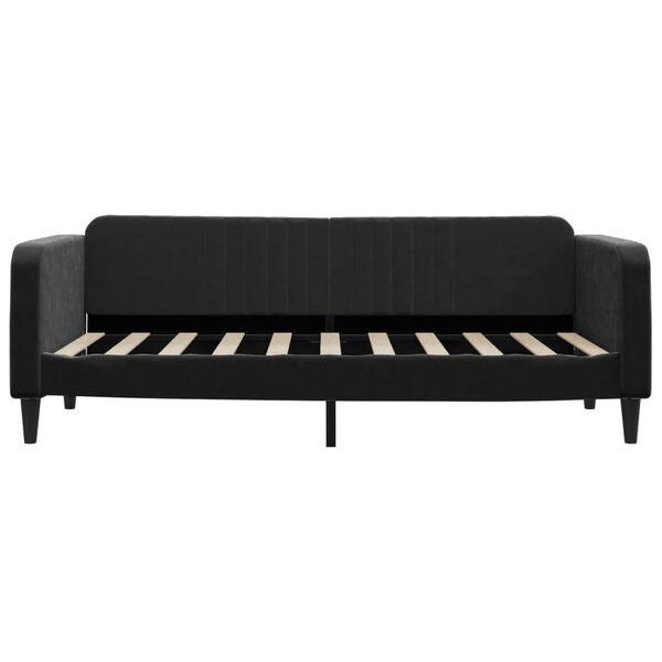 vidaXL Day Bed without Mattress Black 90x190 cm Velvet