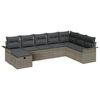 vidaXL Garden Sofa Set 8 pcs Grey Poly Rattan