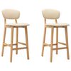 vidaXL Bar Stools 2 pcs Cream Fabric