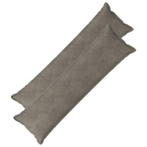 vidaXL Cushion with Pillow HOUTEN 2 pcs Light Grey Velvet