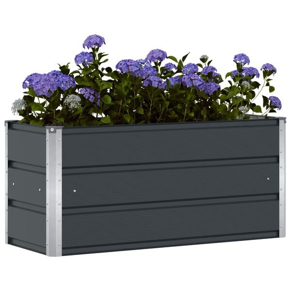 vidaXL Planter Anthracite 100 x 40 x 45 cm Steel