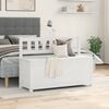 vidaXL Bench White 110x41x76.5 cm Solid Wood Pine