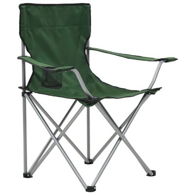 vidaXL Camping Table and Chair Set 3 Pieces Green