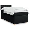 vidaXL Box Spring Bed with Mattress Black King Single Fabric