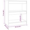 vidaXL Book Cabinet/Room Divider Smoked Oak 60x30x72 cm