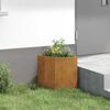 vidaXL Corner Planter Rusty 30 x 30 x 35 cm Weathering steel