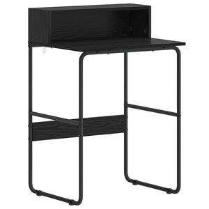 vidaXL Desk with Storage Black Oak 60 x 50 x 91 cm