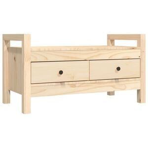 vidaXL Hall Bench 80x40x43 cm Solid Wood Pine