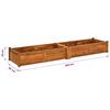 vidaXL Garden Raised Bed Acacia Wood 200x50x25 cm
