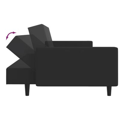vidaXL 2 Piece Sofa Set Black Velvet