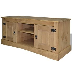 vidaXL TV Cabinet | Brown | Solid Pinewood | 120 cm x 40 cm x 52 cm | TV Cabinet