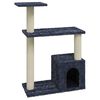 vidaXL Cat Tree | Dark grey | Sturdy wood, plush, sisal | Medium | Cat Tree