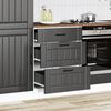 vidaXL Kitchen Base Cabinet "Lucca" Black Engineered Wood