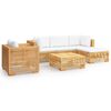 vidaXL 6 Piece Garden Lounge Set with Cushions Solid Teak Wood