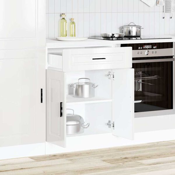 vidaXL Kitchen Base Cabinet&nbsp;Porto High Gloss White Engineered Wood