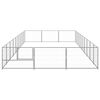 vidaXL Dog Kennel Silver 27 m&sup2; Steel