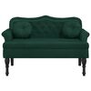 vidaXL Bench with Cushions Dark Green 120.5x65x75 cm Velvet