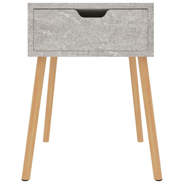 vidaXL Bedside Cabinet Concrete Grey 40x40x56 cm Engineered Wood