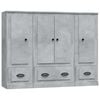 vidaXL Highboards 3 pcs Concrete Grey Engineered Wood