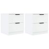 vidaXL Bedside Cabinets 2 pcs White Engineered Wood