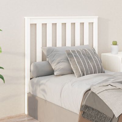 vidaXL Bed Headboard White 96x6x101 cm Solid Wood Pine
