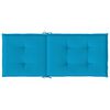 vidaXL Garden Highback Chair Cushions 4 pcs Blue 120x50x3 cm Fabric