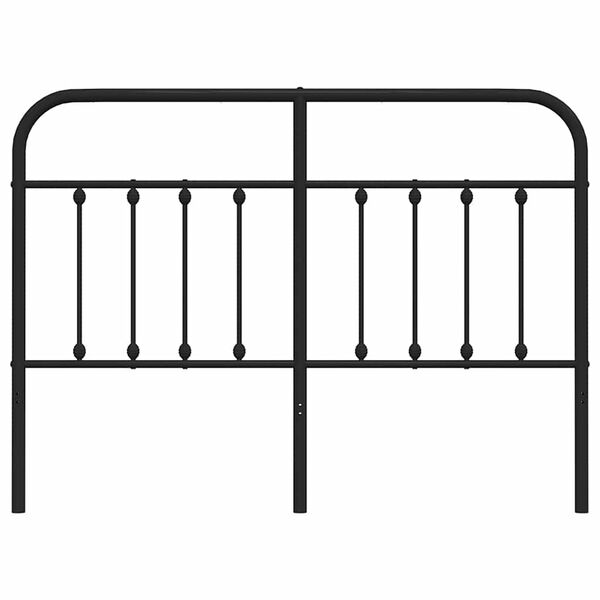 vidaXL Metal Replace Headboard Black 150 cm